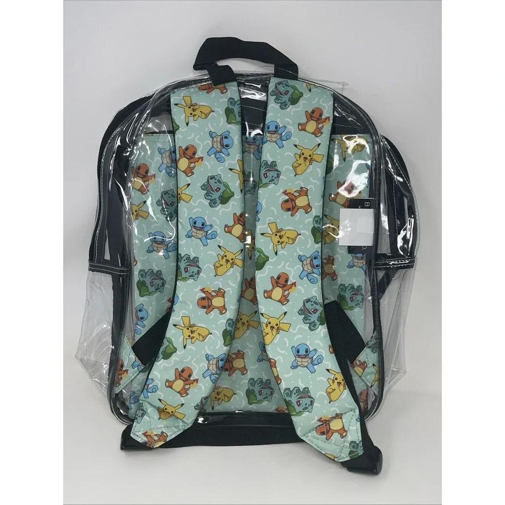 Clear See Thru‎ backpack Pokemon Pouch Stadiums School Pack Cards festival